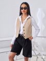 SHEIN BIZwear Sleeveless Women's Suit Jacket