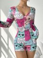 Women'S Cartoon Animal Printed Pajamas