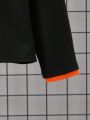 SHEIN Boys' Comfortable Casual Color Block Polo Shirt