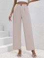 SHEIN LUNE Women's Straight Suit Pants