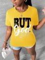 SHEIN Slayr Slogan Graphic Tee