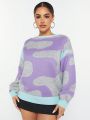 CHICRUSH Color Block Batwing Sleeve Sweater