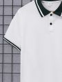 SHEIN Men's Casual And Comfortable Lapel Half-sleeved Short-sleeved Polo Shirt