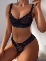 SHEIN Women'S Lace Sexy Lingerie Set