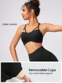 GLOWMODE FeatherFit™ Fab Fit Adjustable Sports Bra Light Support Low Impact Yoga