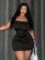 SHEIN Slayr Plus Size Women'S Spaghetti Strap Backless Dress