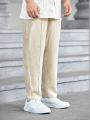 SHEIN Men Drawstring Waist Button Detail Pants