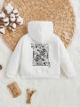 SHEIN Baby Boy Playing Card Print Hoodie