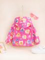 Baby Girls' Princess Printed Adorable Daily Wear Hooded Jacket