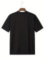 Men's Plus Size Mountain Print Short Sleeve T-shirt
