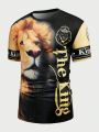 SHEIN Men Lion & Letter Graphic Tee