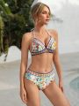 SHEIN Leisure Women'S Printed Swimsuit Set