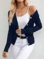 SHEIN Privé Solid Color Cardigan