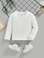 Baby Boy Solid Round Neck Tee