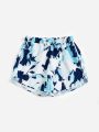 SHEIN Swim Vcay Random Floral Print Tie Front Bikini Shorts