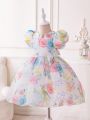 Sweet Cupcake Dresses Sequin Dresses For Girl Wedding Birthday Party Gown Fairy Tutu  Children Princess Dress Constume