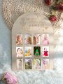 Newborn Infant Milestone Wooden Photo Frame For Monthly Growth Record