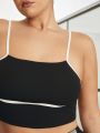 SHEIN BIZwear Women'S Plus Size Color Block Rolled Hem Casual Tank Top