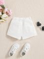 SHEIN Young Girl's Casual Fitted High Waist Denim Mini Skirt