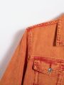 Men's Flap Pocket Button-front Denim Jacket