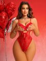 Classic Sexy Women'S Sexy Lace Splicing Bodysuit Lingerie (Valentine'S Day Themed)