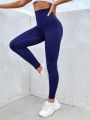 Yoga Basic Seamless Tummy Control Sports Leggings