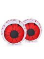 Costway 2 Pack 3 FT Halloween Inflatable Eyeballs w/ Air Blower & Red LED Lights