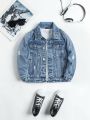 Boys' Distressed Denim Jacket