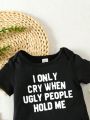 Baby Boys' Slogan Printed Bodysuit