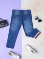 Girls' (little) Two-tone Denim Pants