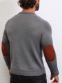 Manfinity Men Contrast Panel Raglan Sleeve Sweater