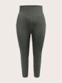 Plus 3pcs Wideband Waist Sports Leggings