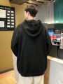 Manfinity Hypemode Men's Hooded Drop Shoulder Wave Pattern Sweater