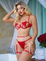 Classic Sexy Ladies' Hollow Out Chain Decorated Lingerie Set