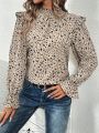 SHEIN VCAY Floral Lace Shirt