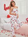 Women'S Lip Print Pajama Set