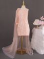 Little Girls' Net Yarn And Sequin Decorated Dress With Bowknot, For Formal Events