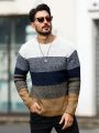 Manfinity Men'S Color Block Casual Sweater