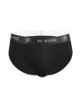4pcs Men's Triangle Underwear With Letter Weave Band