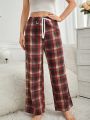 Ladies' Plaid Tie Waist Sleepwear Bottoms