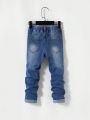 SHEIN Boys' (Little) Distressed Jeans