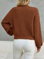 SHEIN Frenchy Solid Color Drop Shoulder Button Front Cardigan