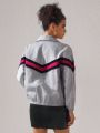 Gincko Women'S Full Print Colorblock Jacket