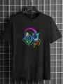 Manfinity Men Headphone Print Tee