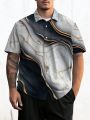 Manfinity LEGND Men'S Plus Size All-Over Printed Short Sleeve Shirt