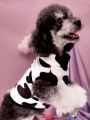 PETSIN 1pc Thickened Warm & Soft Plush Cow Pattern Pet Vest For Dogs And Cats
