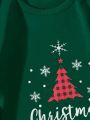 Christmas Print Drop Shoulder Sweatshirt