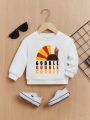 Baby Boy Letter Graphic Sweatshirt