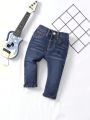 Baby Girl Cat Whisker Washed Jeans
