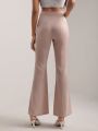 SIGLA KAYNAK High Waist Split Hem Flare Leg Pants